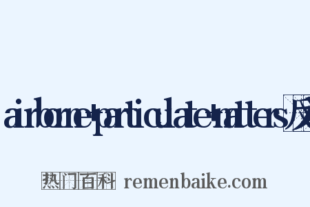 airborne+particulate+matters反义词是什么意思的图片